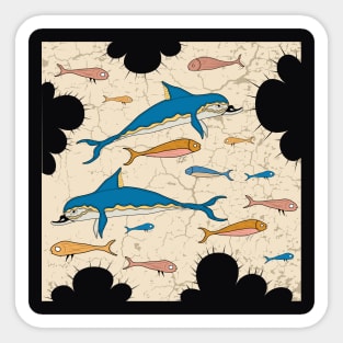 Minoan sea world illustration Sticker